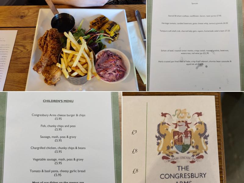 The Congresbury Arms Menu