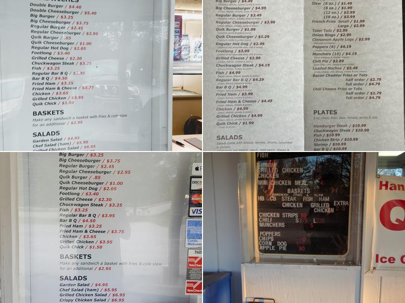 Quik Burger Menu