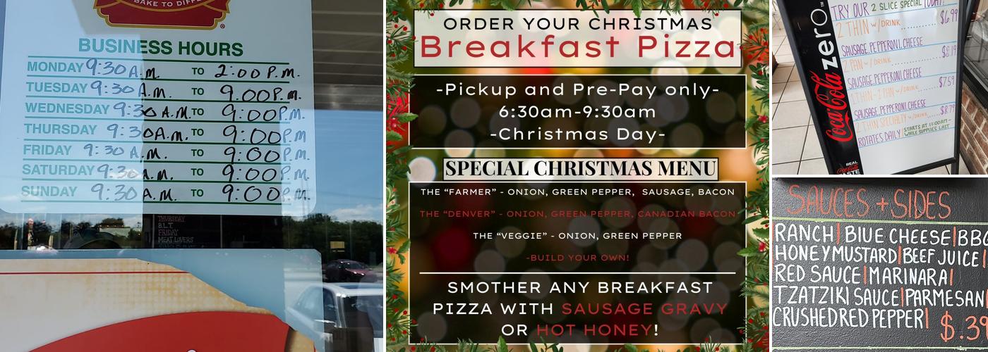 Wayne's Pizza Menu