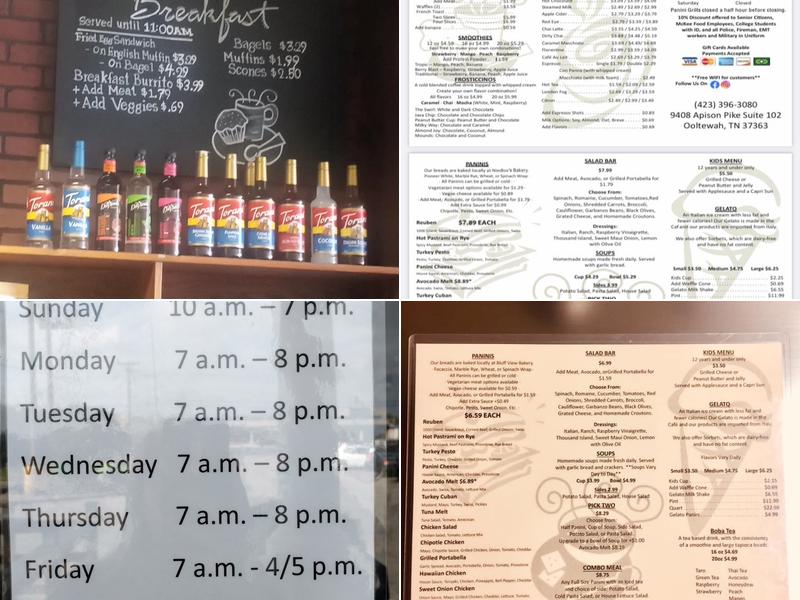 4 Corners Cafe Menu