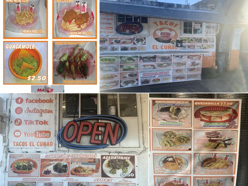 TACOS EL CUÑAO DE Cleveland Tn. Menu