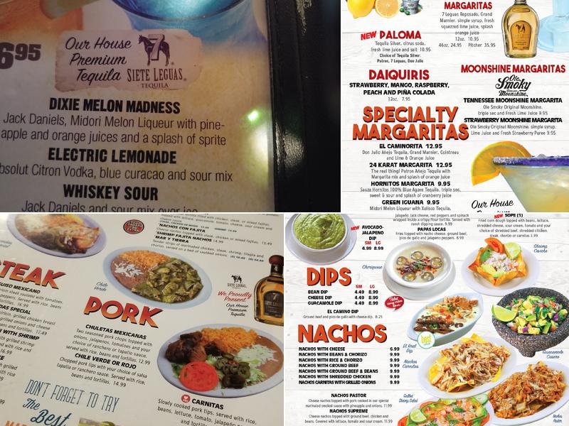 El Jinete Mexican Restaurant Menu