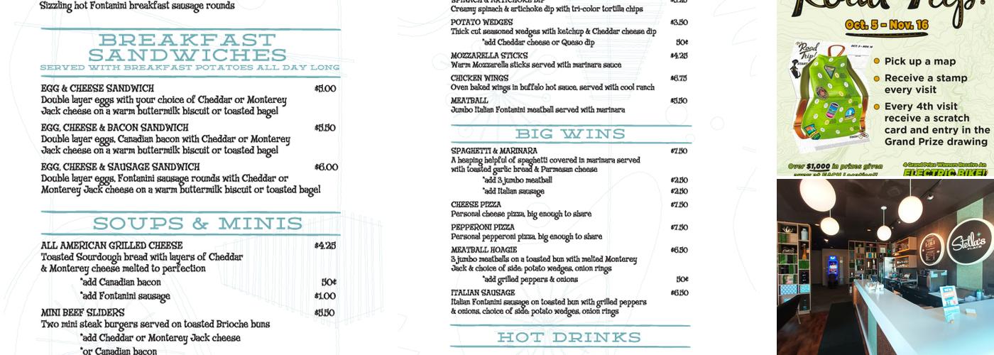 Stella's Place Menu