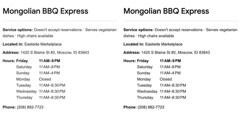 Mongolian BBQ Express Menu