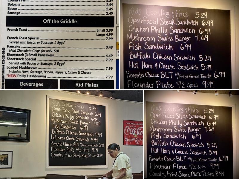 Cameron's Menu