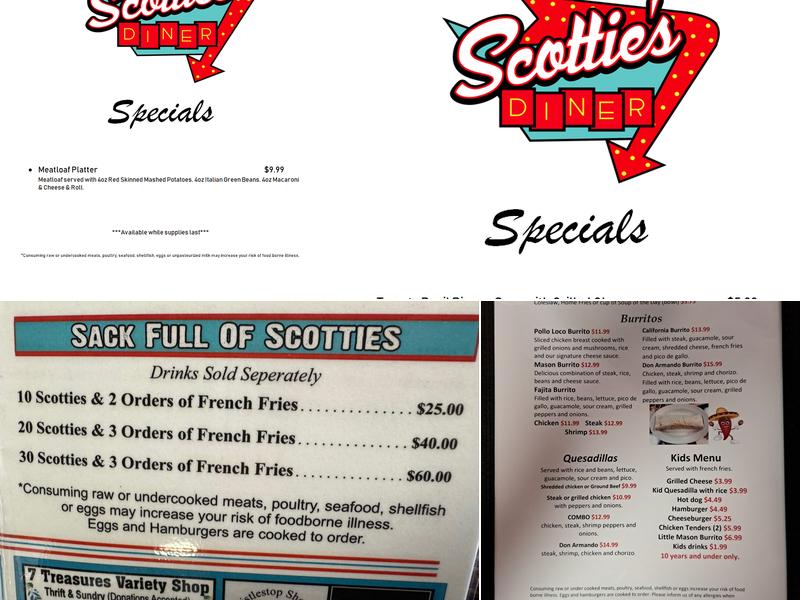 Scottie's Diner Etowah TN Menu