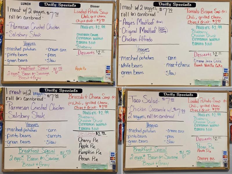 Angie’s Decatur Diner Menu