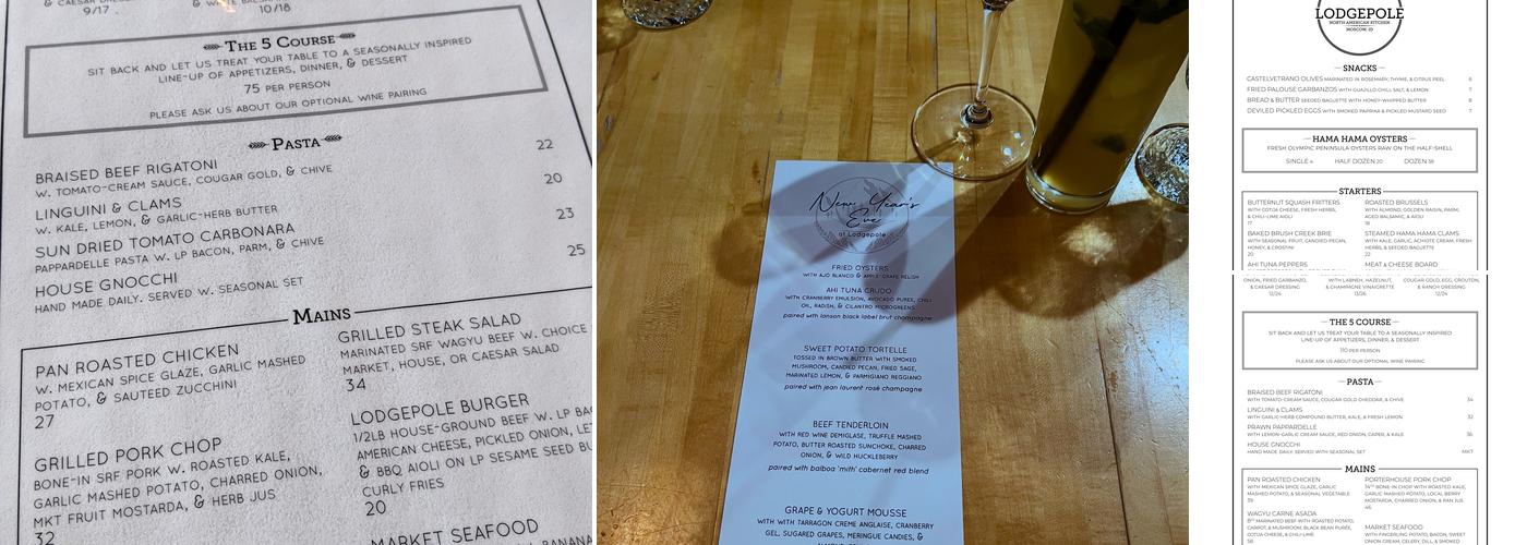 Lodgepole Menu