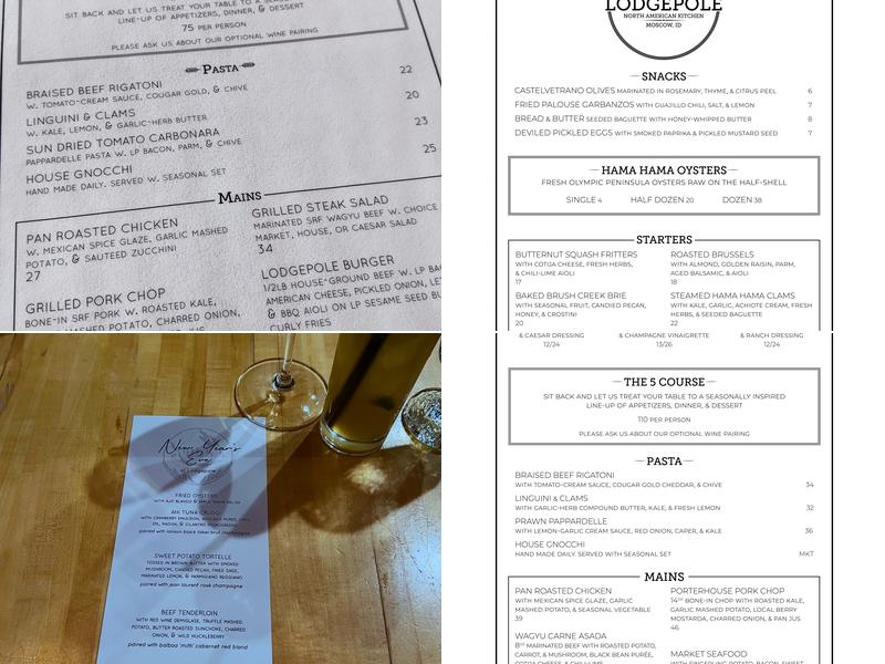 Lodgepole Menu