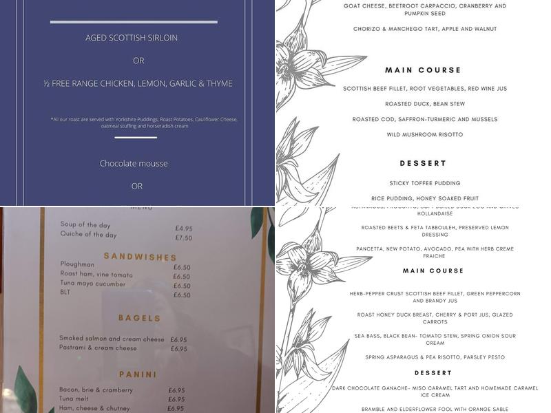 Grant Arms Hotel Menu