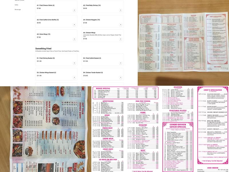 New China Buffet Menu