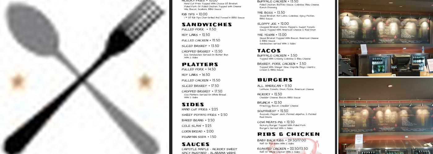 Hickory Pit Menu
