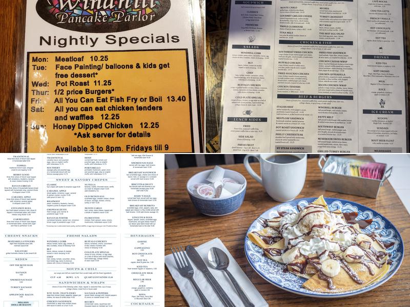 Windhill McHenry Menu