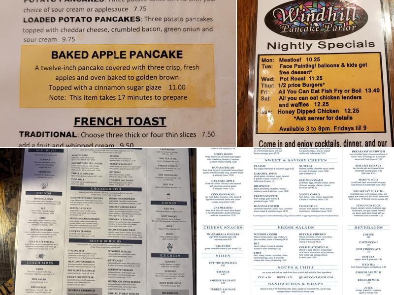 Windhill McHenry Menu