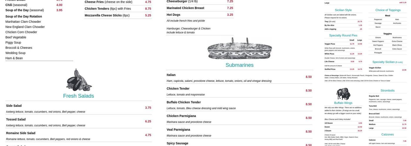Norm's Pizza & Eatery Menu