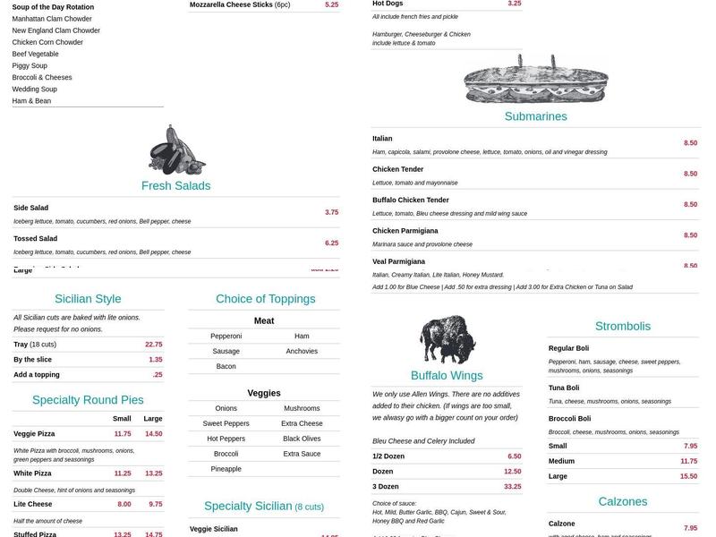 Norm's Pizza & Eatery Menu