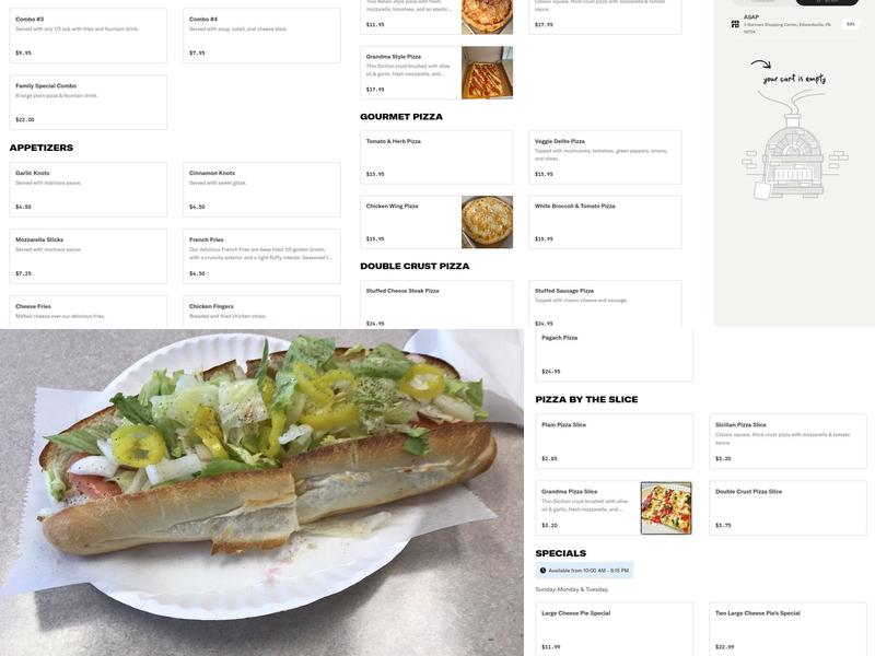 Antonio's Pizza Deluxe Menu