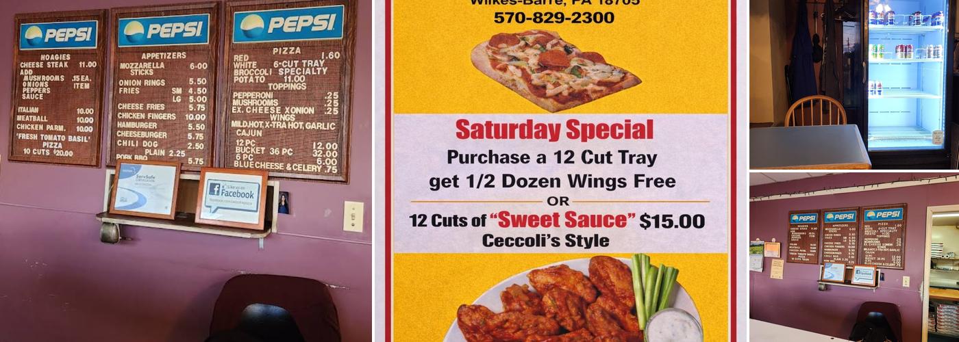 Ceccoli's Pizza Menu