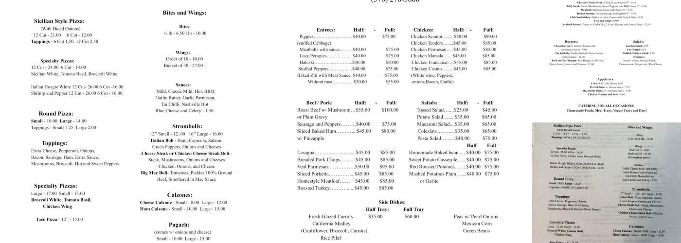 Magda's Pizza and Deli Menu