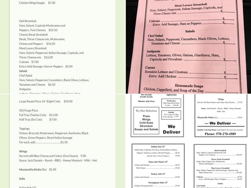 Peppe's Pizza & Subs Menu