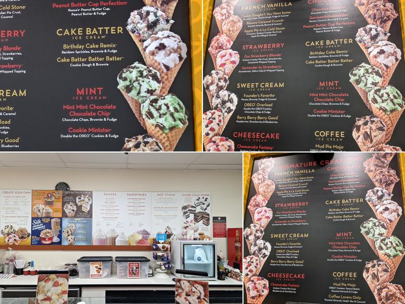 Cold Stone Creamery Menu