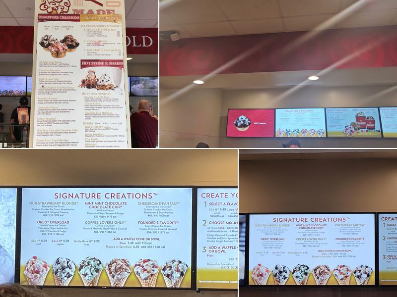 Cold Stone Creamery Menu