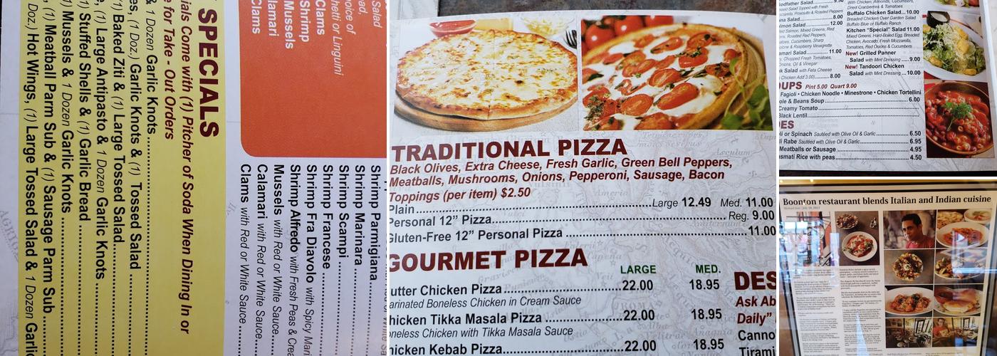 Vinnie's Pizzeria & Ristorante Menu