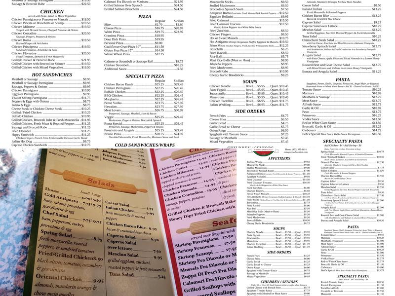 Roma Pizzeria & Restaurant Menu