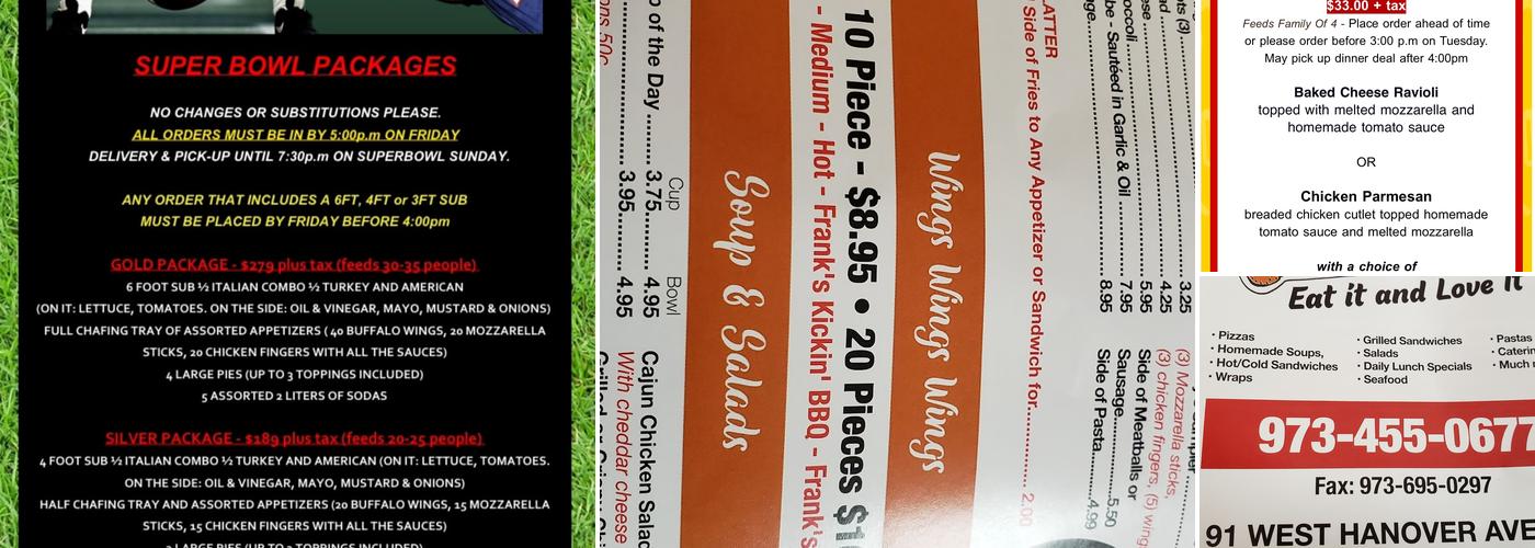 Lovey's Pizza & Grill Menu