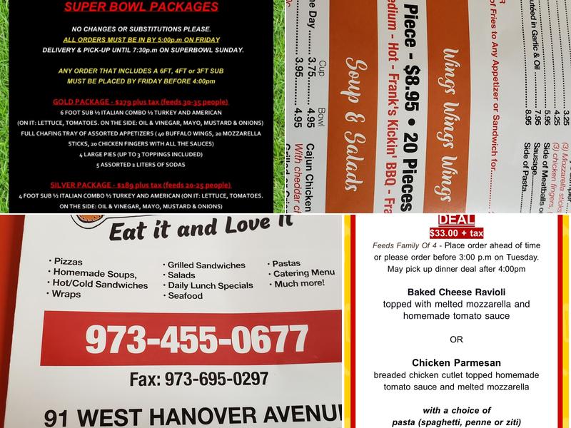 Lovey's Pizza & Grill Menu