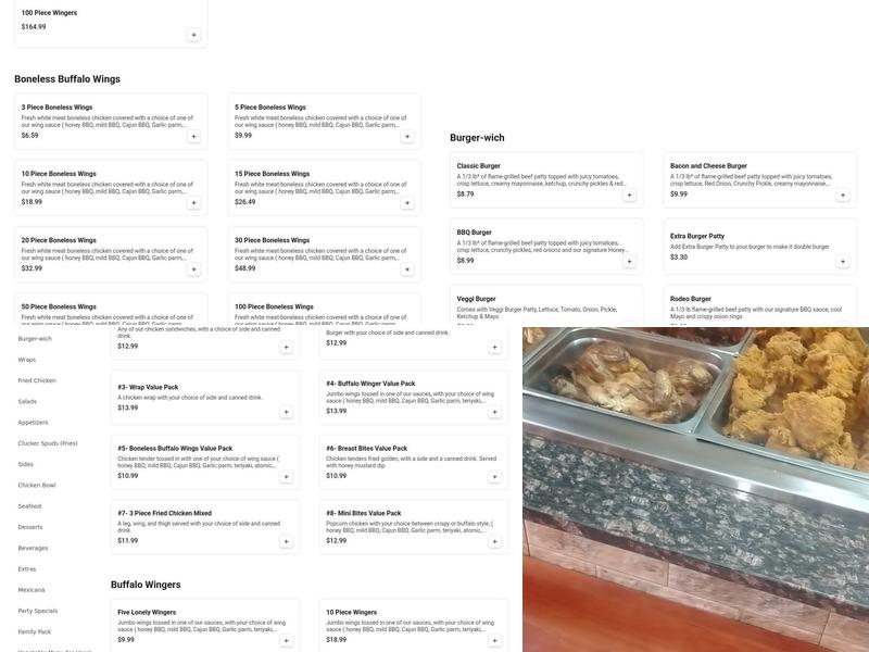 Cluck U Chicken South Orange Menu