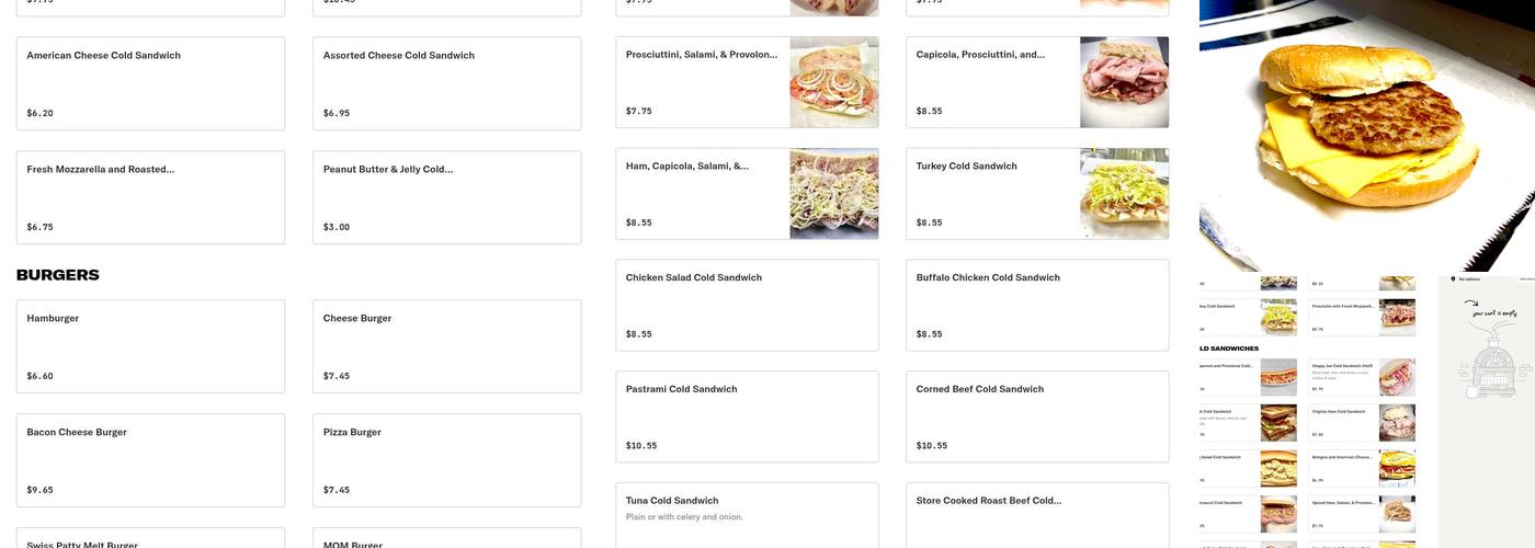 Bangiola's Deli Menu