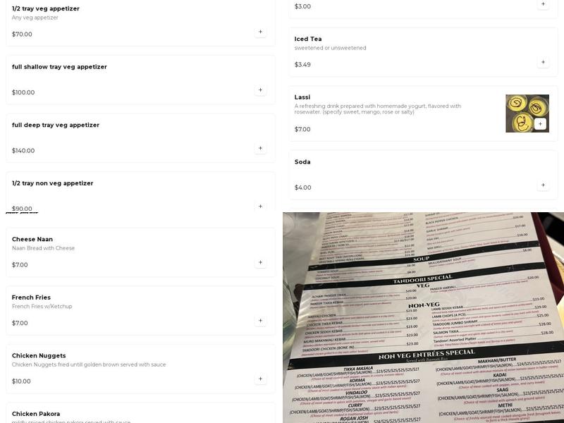 Caffe Delhi Menu