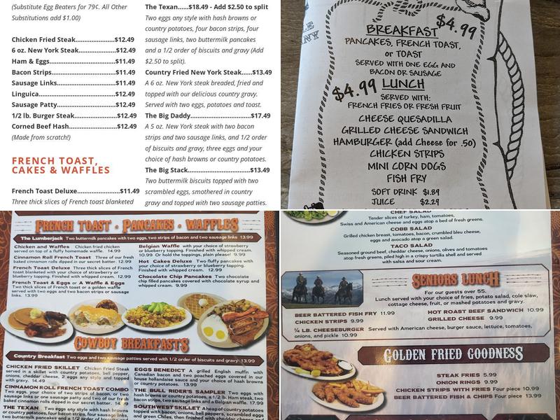 Jeff's California Cattle Co Menu