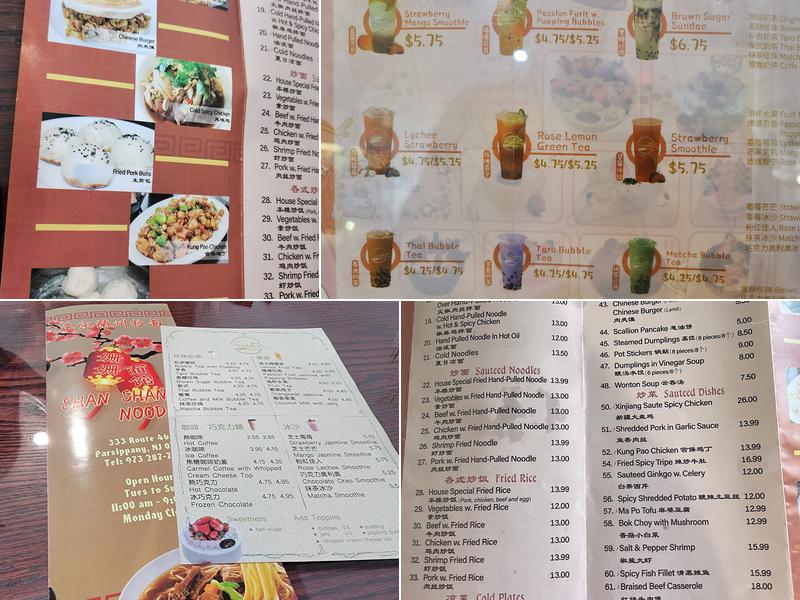 Shan Shan Noodles Menu