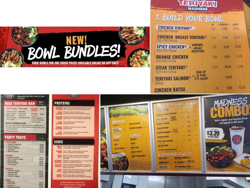 Teriyaki Madness Menu