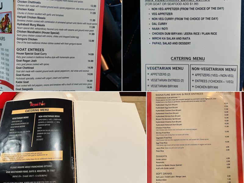 Biryani Pot - Parsippany, NJ Menu