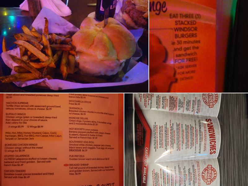 Windsor Pub Menu
