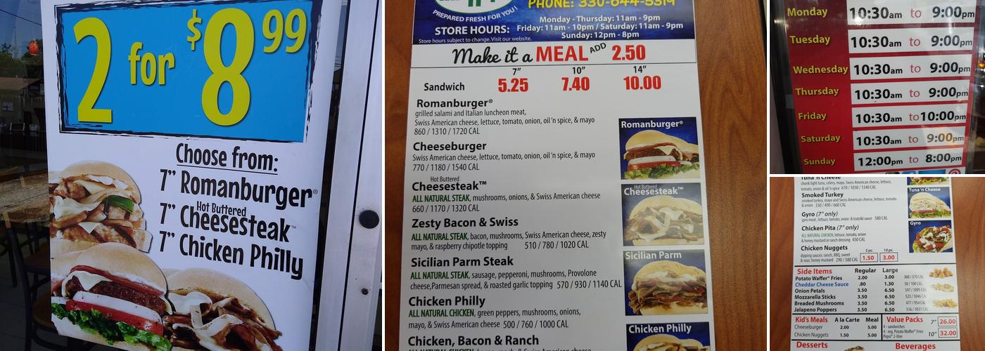 Mr. Hero Menu