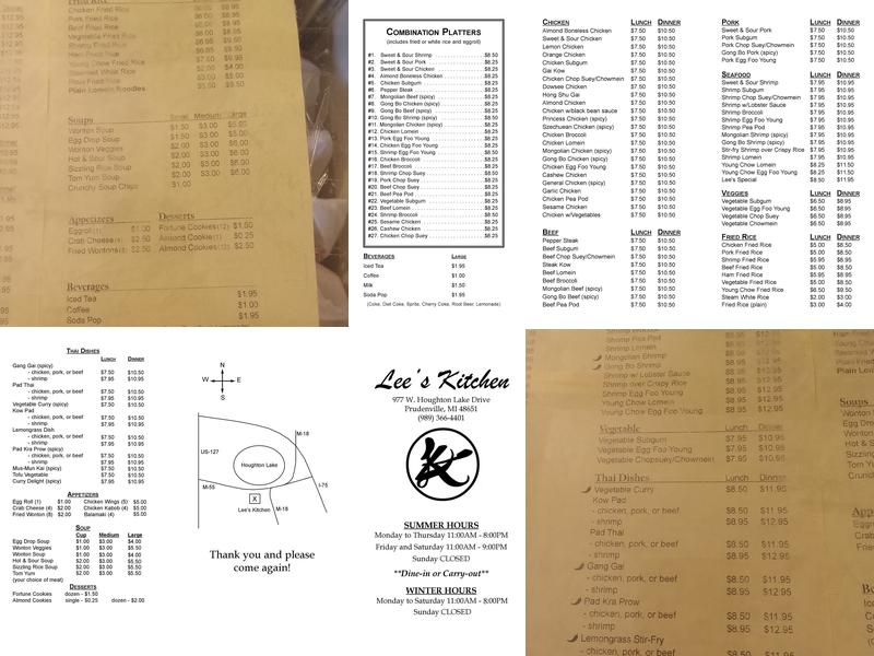 Lee's Kitchen Menu