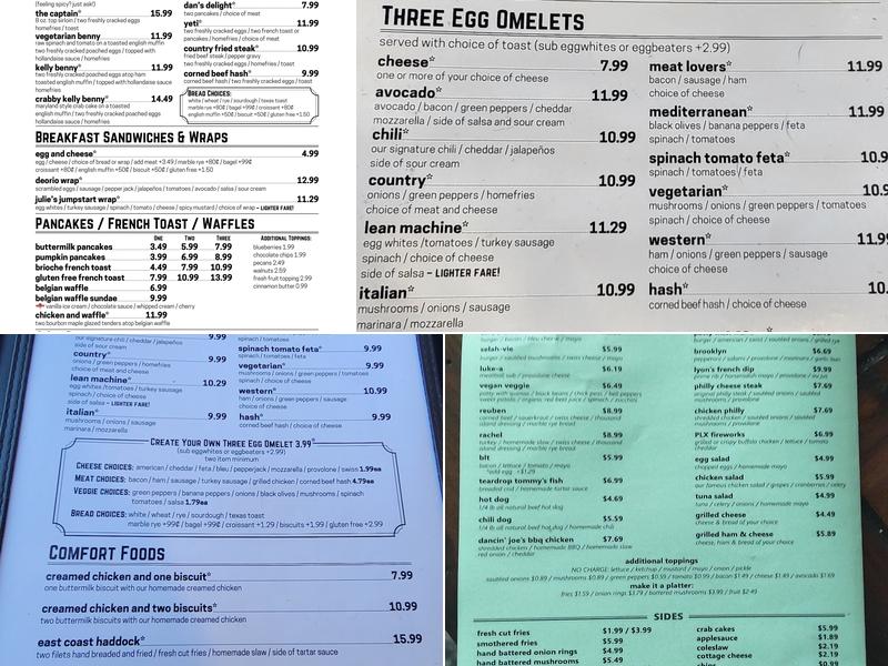 Honeymoon Grille Menu