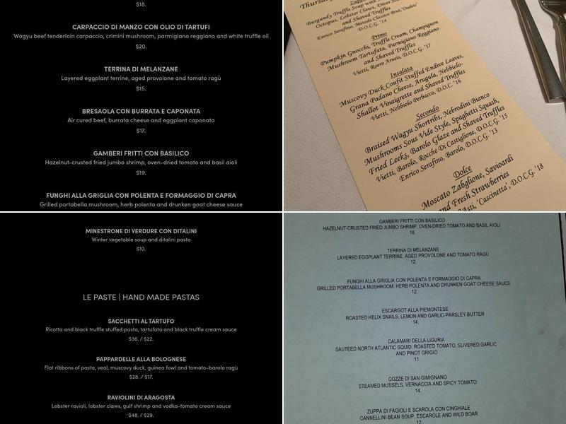 Michaelangelo's Italian Restaurant & Wine Bar Menu