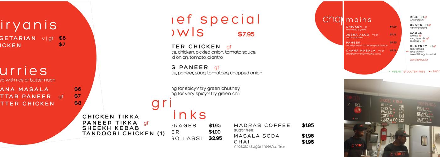 Chapati Indian Grill Menu