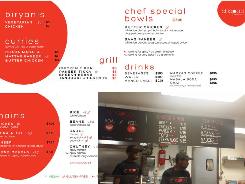 Chapati Indian Grill Menu