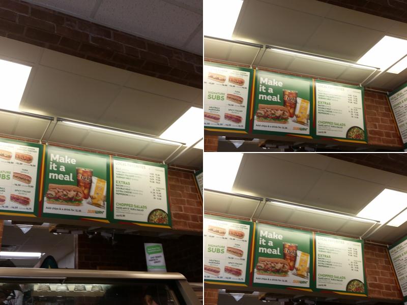 Subway Menu