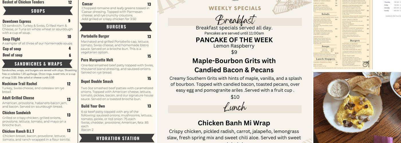 After 26 Depot Cafe Menu