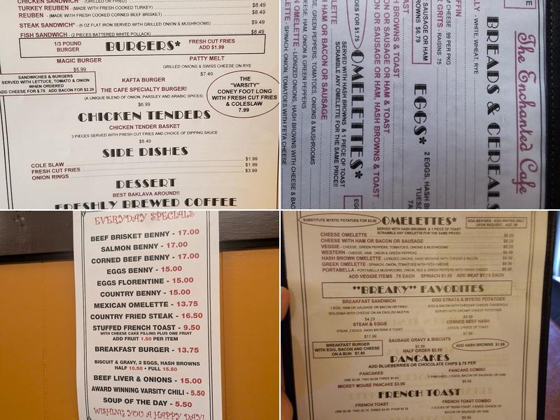 Enchanted Café Menu