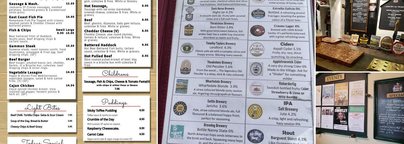 Craven Arms Pub & Cruck Barn Menu
