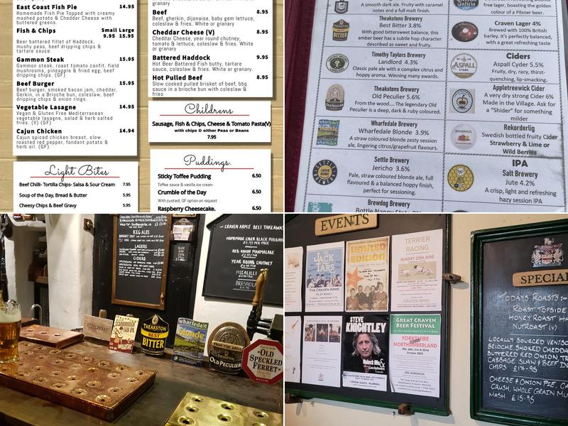 Craven Arms Pub & Cruck Barn Menu