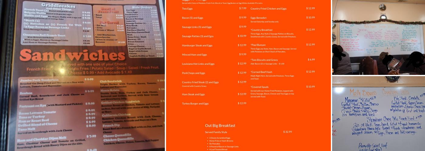 Molly Browns Cafe Cuyahoga falls Menu